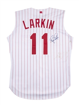 1998 Barry Larkin Game Used Cincinnati Reds Home Jersey Vest (Beckett) 